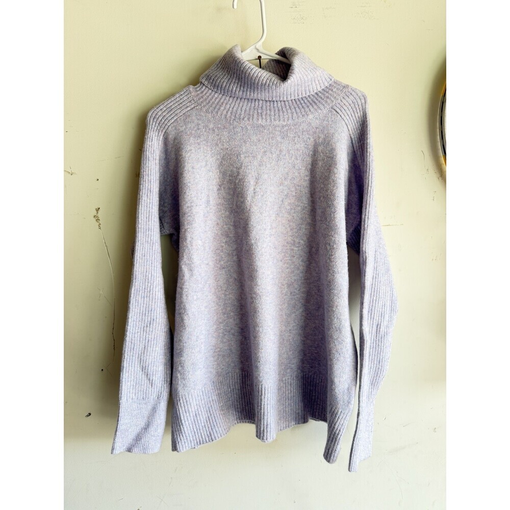 CALVIN KLEIN Women's Turtle Neck Pullover Sweater Lilac Size M Cozy  Maximalist